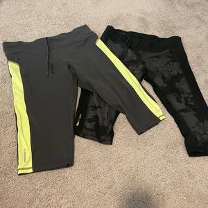 Bundle of two knee length workout pants. Champion brand.